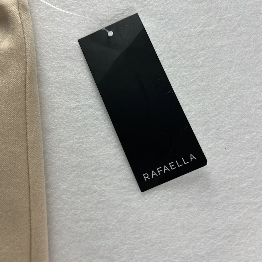 Rafaella Women Dress Pants Size 4 The Wide Leg High Rise RSBSE068 Irish Cream F3